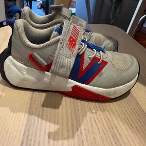 New Balance Kids Gray and Blue Sneakers